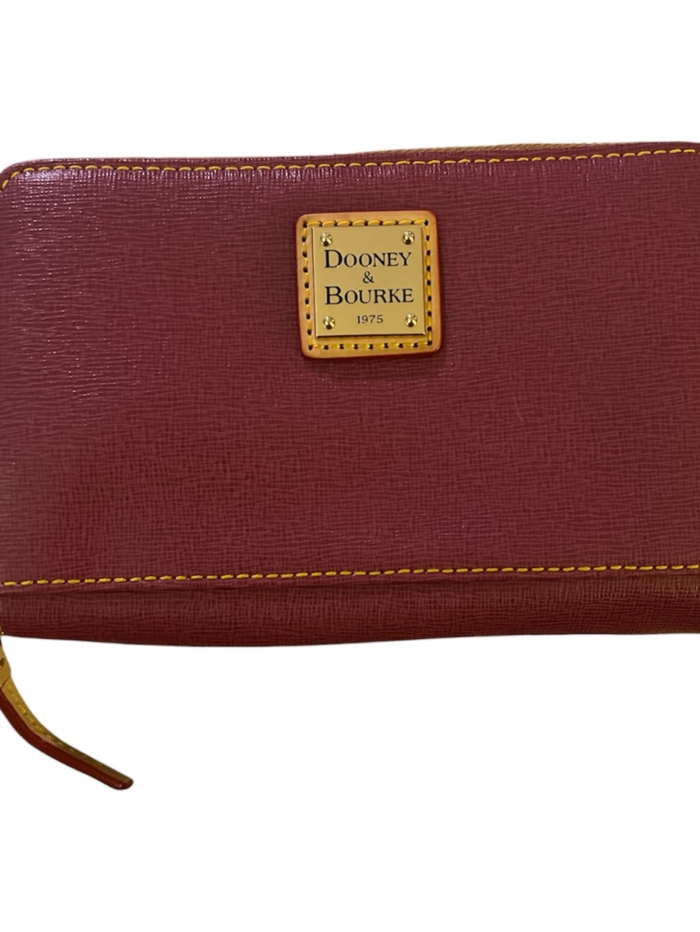 Dooney & Bourke Plum Wallet with Gold Logo